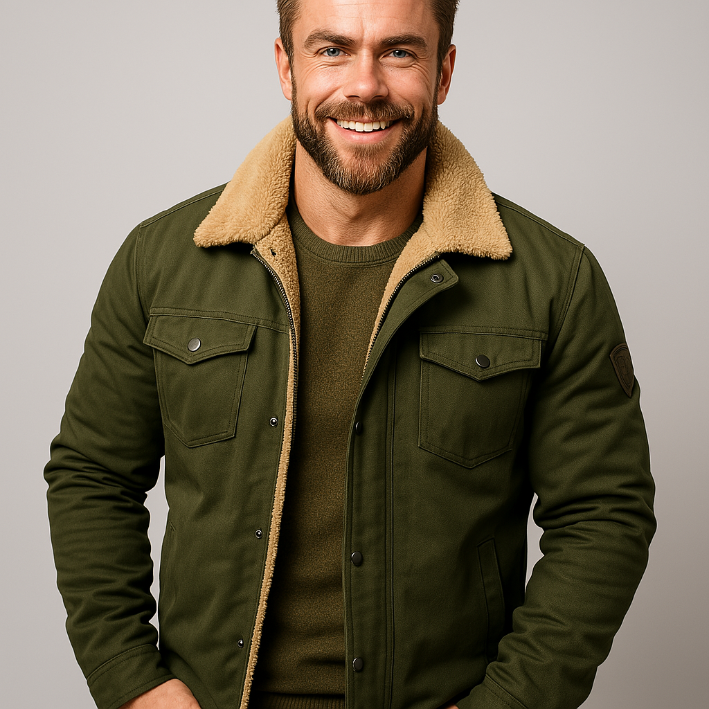 Men’s Bomber Jacket – Windproof Thermal Lined Winter Coat