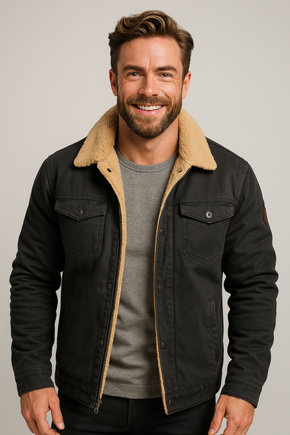 Men’s Bomber Jacket – Windproof Thermal Lined Winter Coat