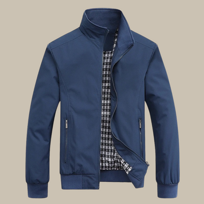 Men’s Windbreaker Jacket – Lightweight Zip-Up Summer Outerwear with High Collar