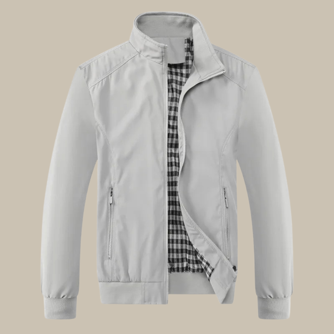 Men’s Windbreaker Jacket – Lightweight Zip-Up Summer Outerwear with High Collar