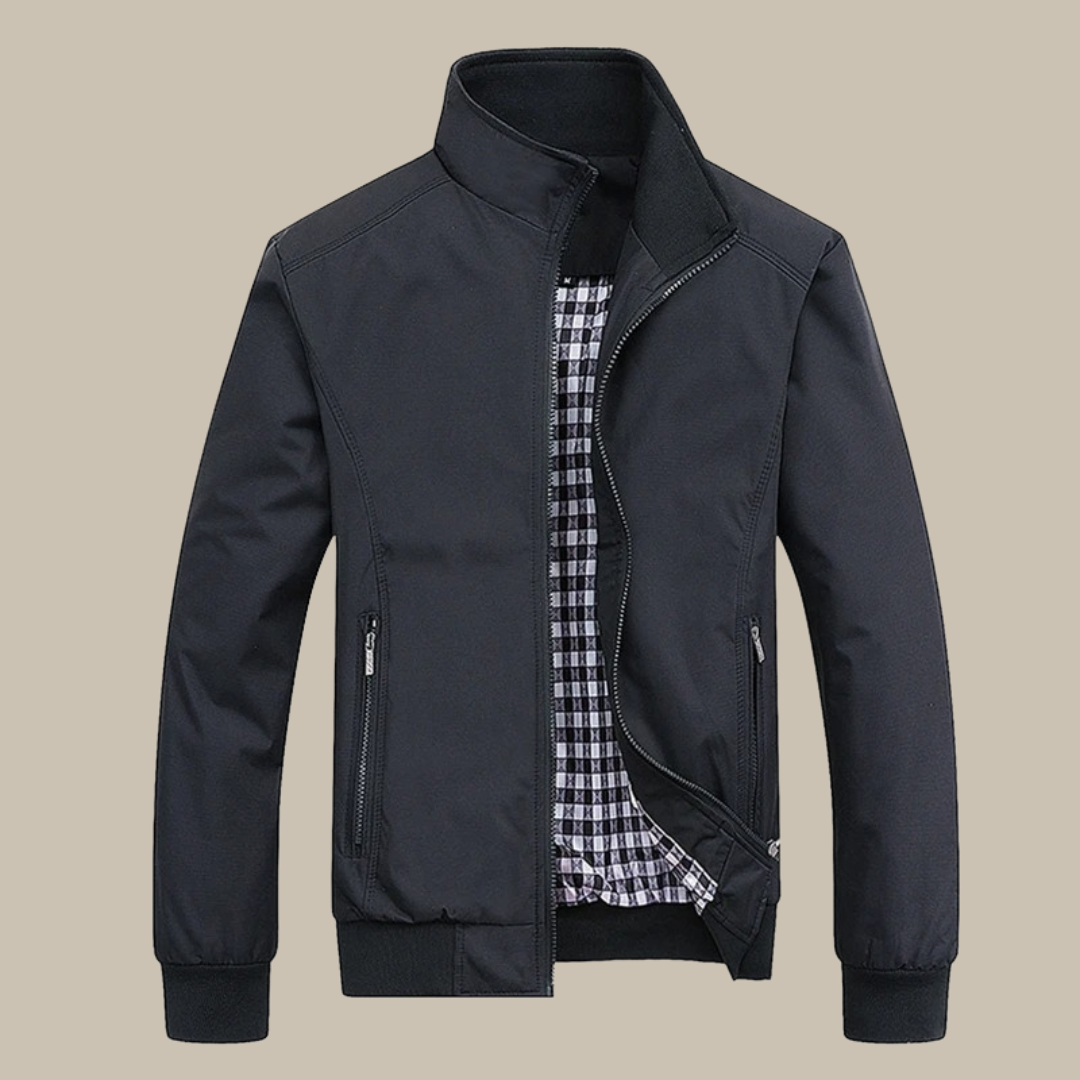 Men’s Windbreaker Jacket – Lightweight Zip-Up Summer Outerwear with High Collar