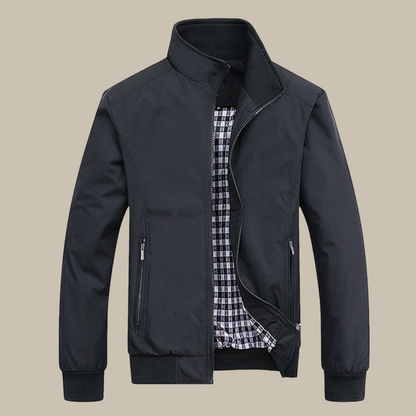 Men’s Windbreaker Jacket – Lightweight Zip-Up Summer Outerwear with High Collar
