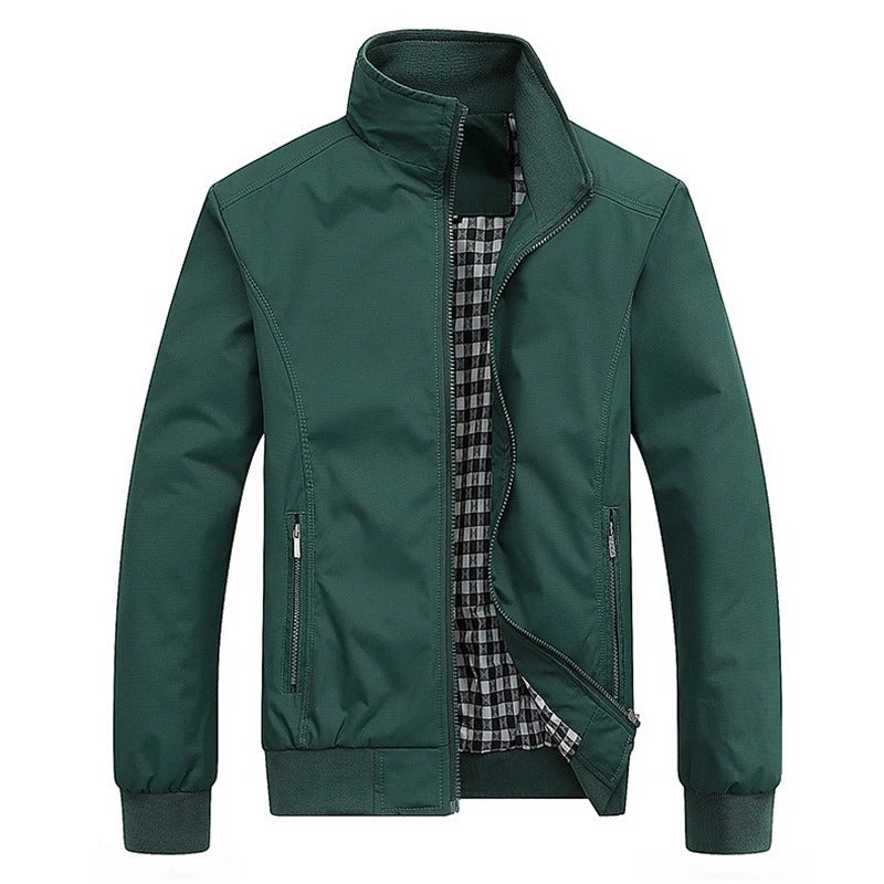 Men’s Windbreaker Jacket – Lightweight Zip-Up Summer Outerwear with High Collar