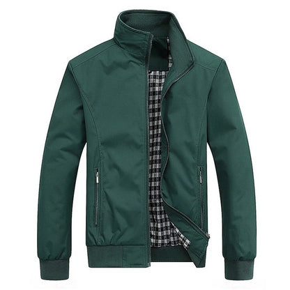 Men’s Windbreaker Jacket – Lightweight Zip-Up Summer Outerwear with High Collar