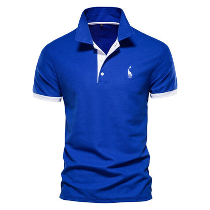 Men’s Slim-Fit Polo Shirt – Cotton Blend Short Sleeve Casual Top