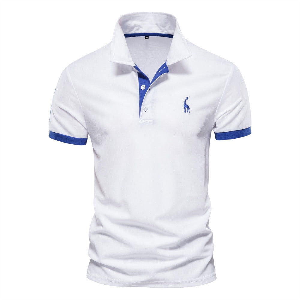 Men’s Slim-Fit Polo Shirt – Cotton Blend Short Sleeve Casual Top