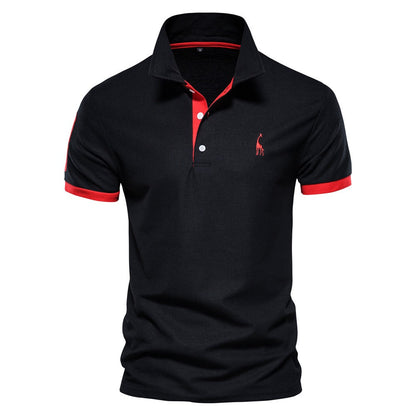Men’s Slim-Fit Polo Shirt – Cotton Blend Short Sleeve Casual Top