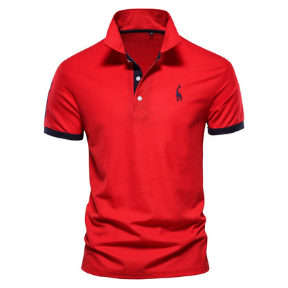 Men’s Slim-Fit Polo Shirt – Cotton Blend Short Sleeve Casual Top