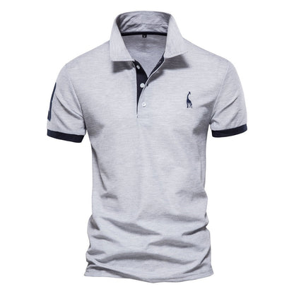 Men’s Slim-Fit Polo Shirt – Cotton Blend Short Sleeve Casual Top