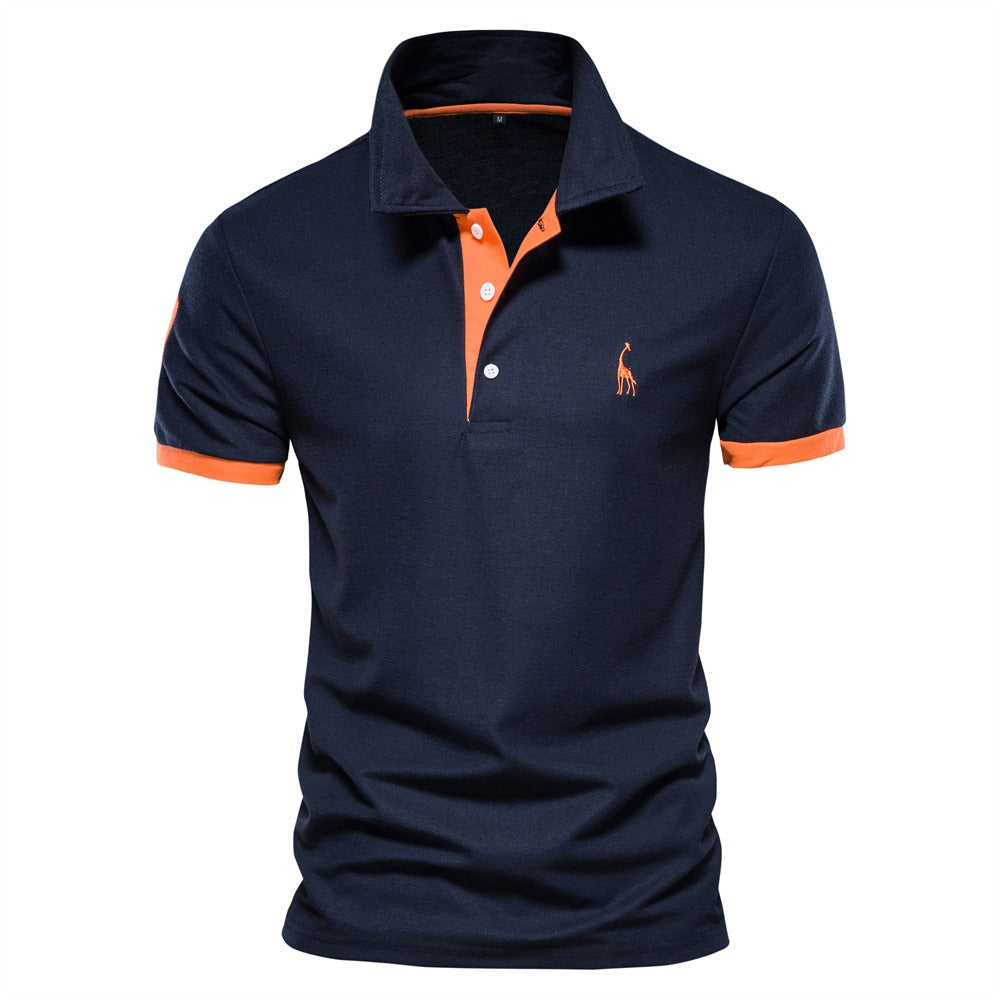 Men’s Slim-Fit Polo Shirt – Cotton Blend Short Sleeve Casual Top