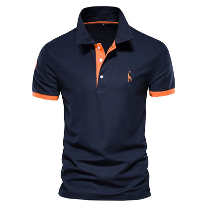 Men’s Slim-Fit Polo Shirt – Cotton Blend Short Sleeve Casual Top