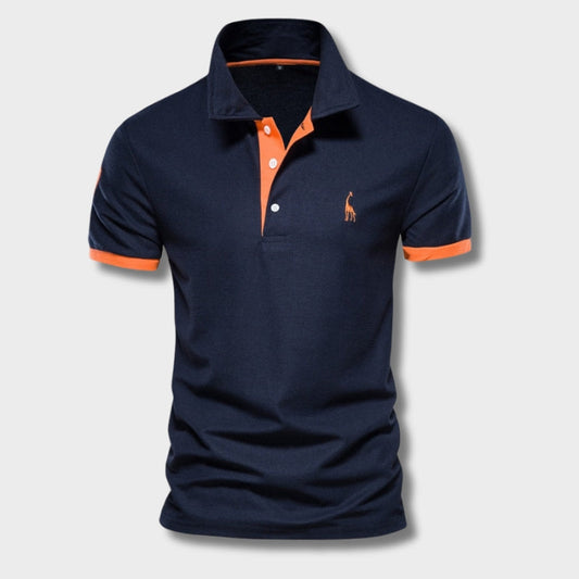 Men’s Slim-Fit Polo Shirt – Cotton Blend Short Sleeve Casual Top