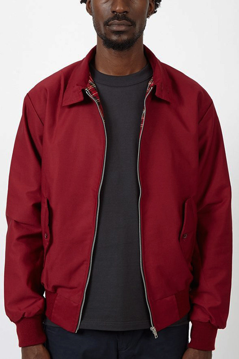 Men’s Harrington Jacket – Classic Zip-Up Casual Coat with Ribbed Cuffs