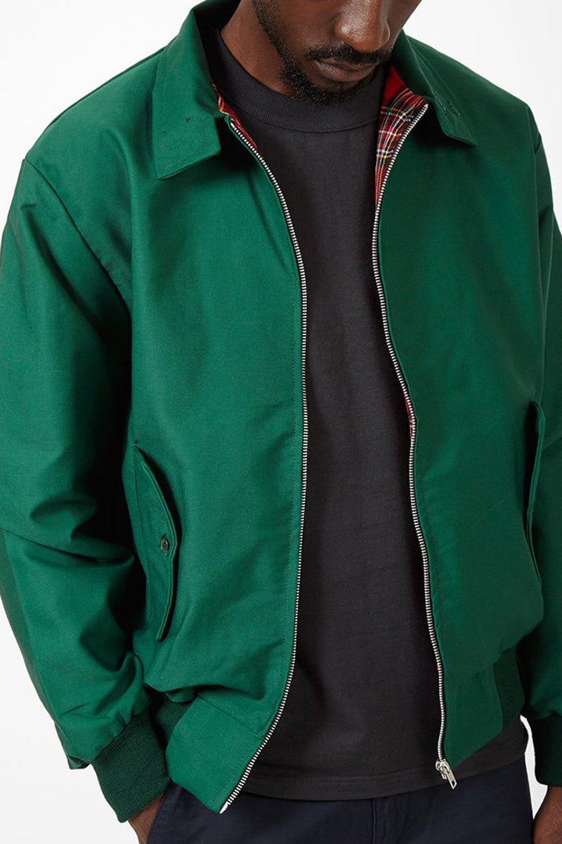 Men’s Harrington Jacket – Classic Zip-Up Casual Coat with Ribbed Cuffs