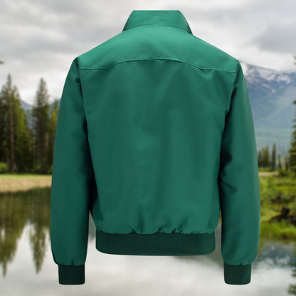 Men’s Harrington Jacket – Classic Zip-Up Casual Coat with Ribbed Cuffs