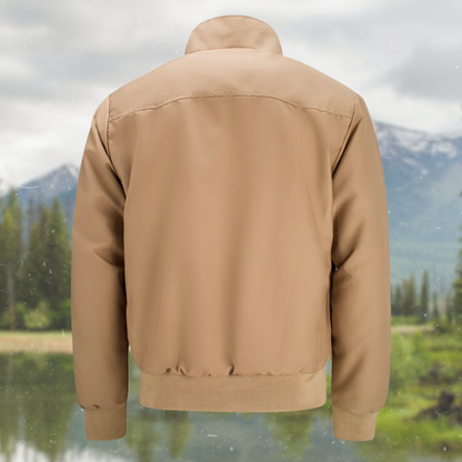 Men’s Harrington Jacket – Classic Zip-Up Casual Coat with Ribbed Cuffs