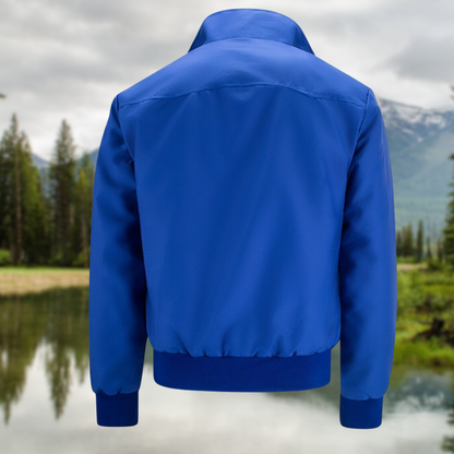 Men’s Harrington Jacket – Classic Zip-Up Casual Coat with Ribbed Cuffs