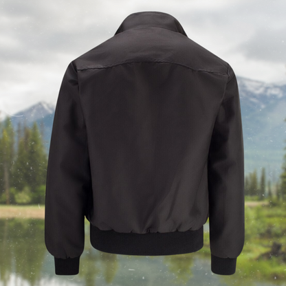 Men’s Harrington Jacket – Classic Zip-Up Casual Coat with Ribbed Cuffs