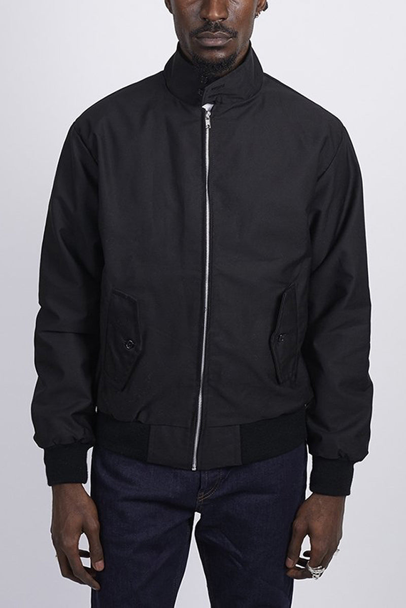 Men’s Harrington Jacket – Classic Zip-Up Casual Coat with Ribbed Cuffs
