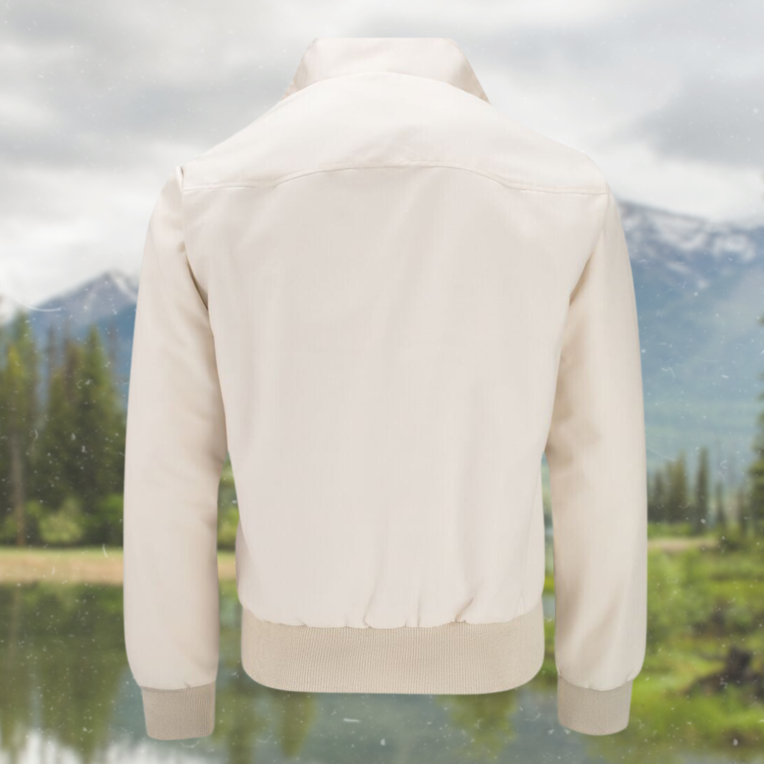 Men’s Harrington Jacket – Classic Zip-Up Casual Coat with Ribbed Cuffs