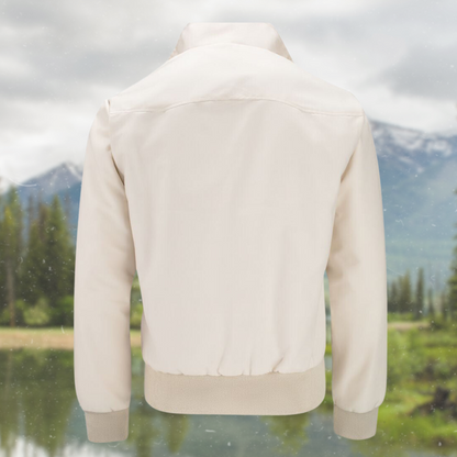 Men’s Harrington Jacket – Classic Zip-Up Casual Coat with Ribbed Cuffs