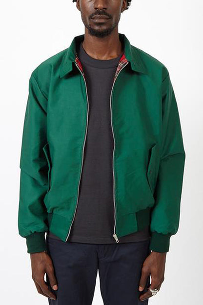 Men’s Harrington Jacket – Classic Zip-Up Casual Coat with Ribbed Cuffs