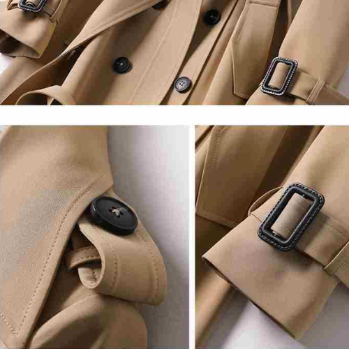 Women’s Trench Coat – Double-Breasted Long Winter Coat