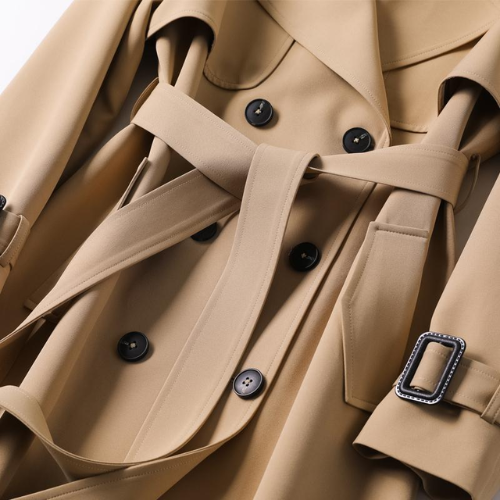 Women’s Trench Coat – Double-Breasted Long Winter Coat