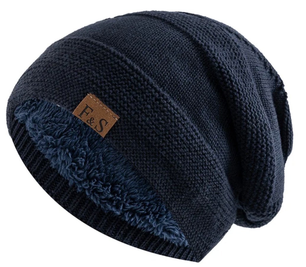 Men’s Winter Beanie – Fleece-Lined Warm Knit Hat